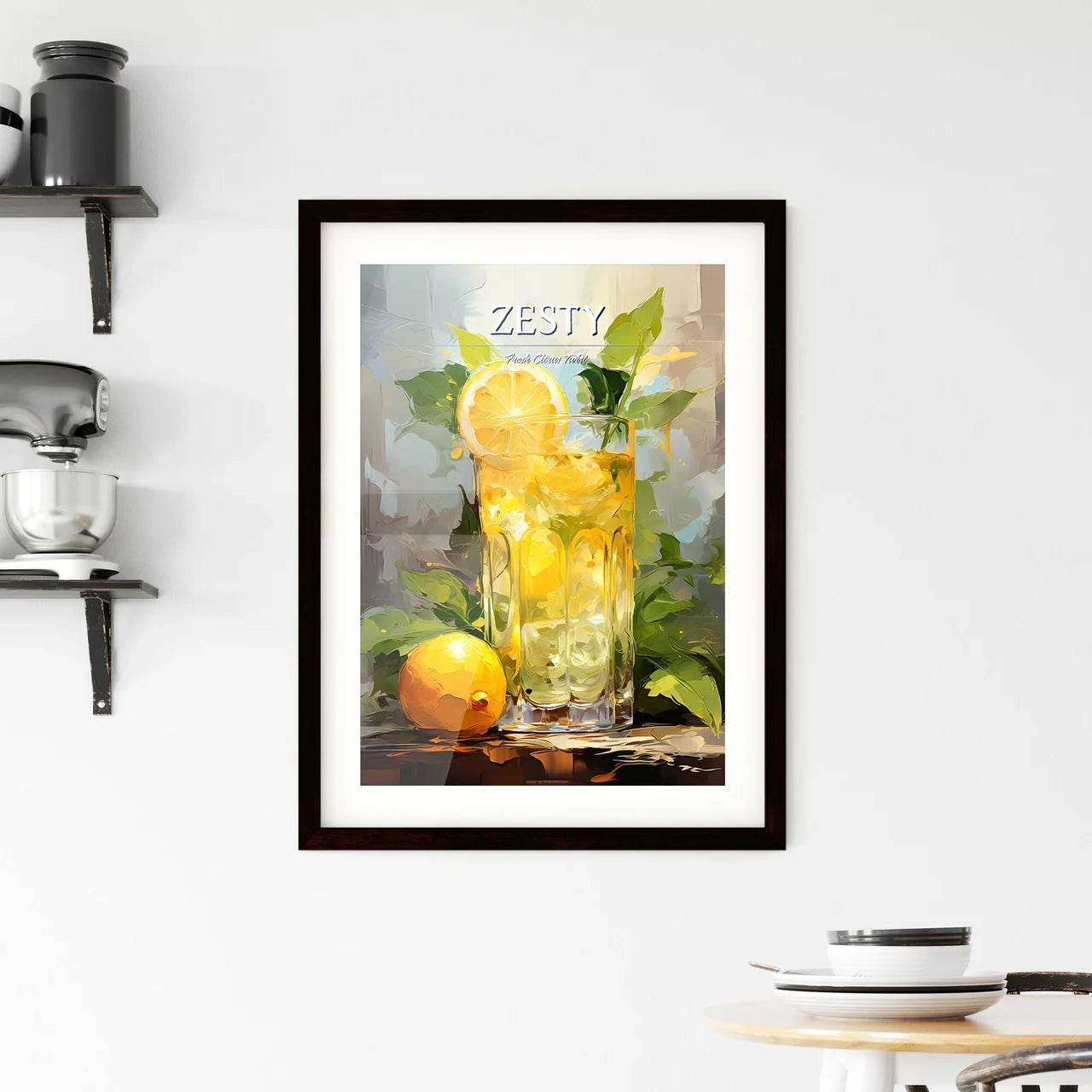 Lemoncello Cocktail - A Glass Of Lemonade Wi Framed Print