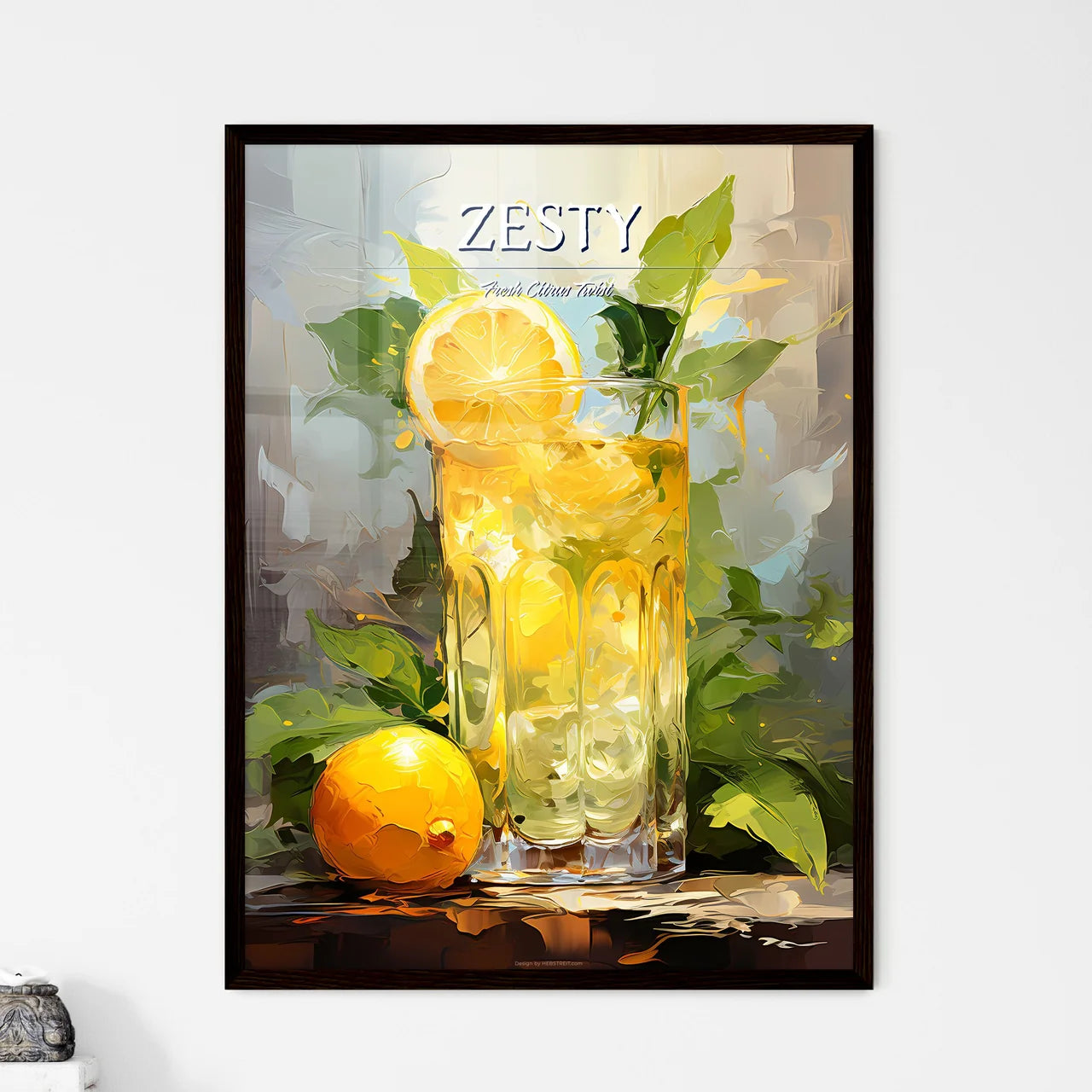 Lemoncello Cocktail - A Glass Of Lemonade Wi - Framed Art Print