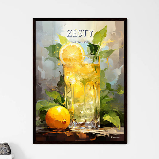 Lemoncello Cocktail - A Glass Of Lemonade Wi - Framed Art Print