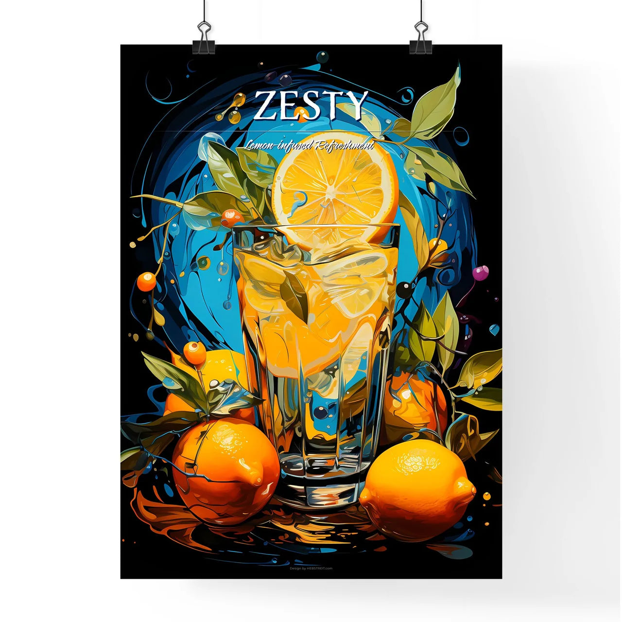 Lemoncello Cocktail - A Glass Of Lemonade Wi Poster