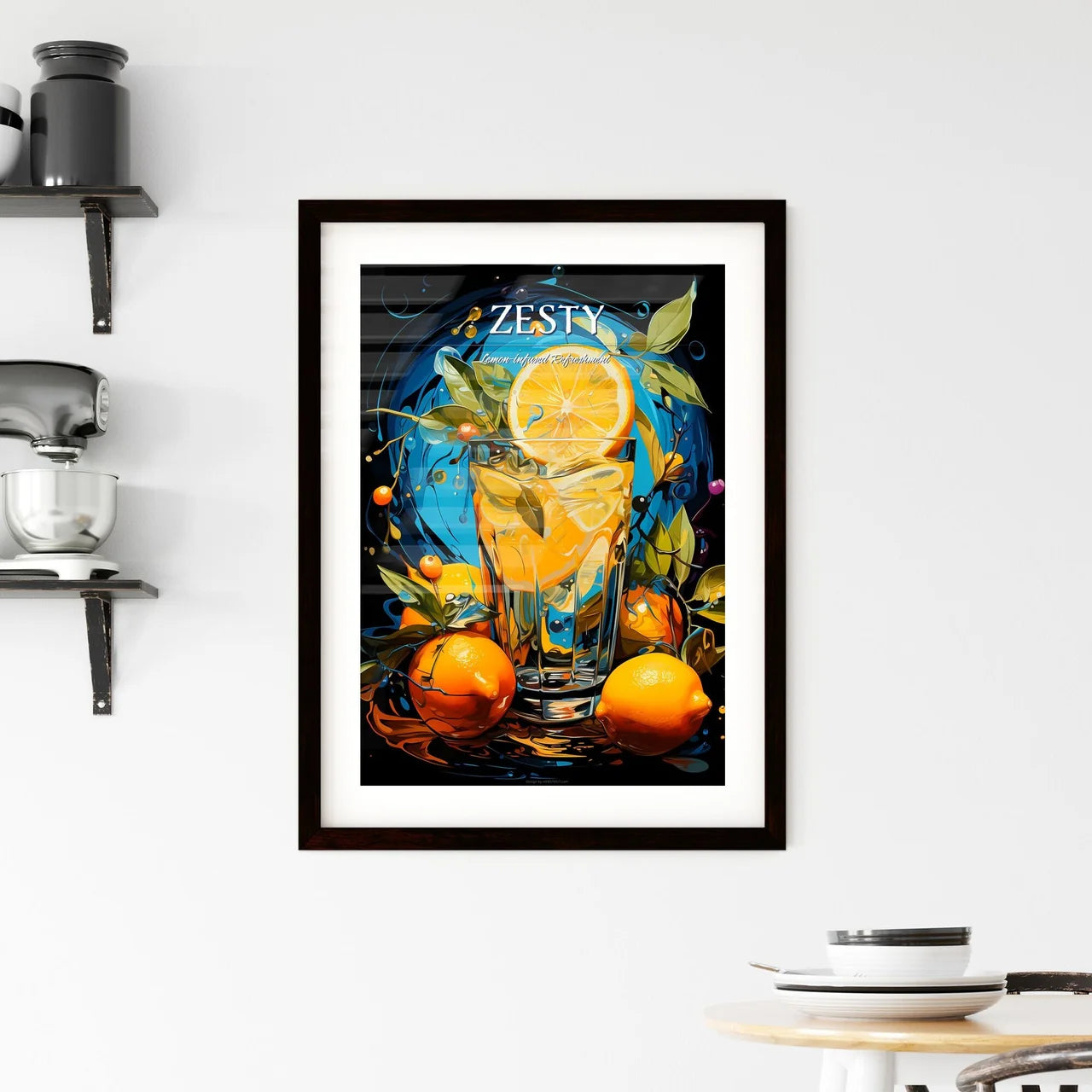 Lemoncello Cocktail - A Glass Of Lemonade Wi Framed Print