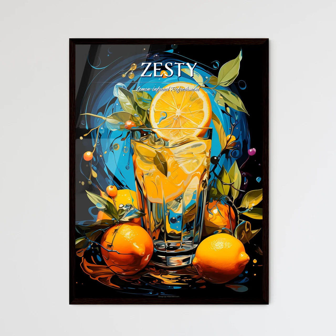 Lemoncello Cocktail - A Glass Of Lemonade Wi - Framed Art Print
