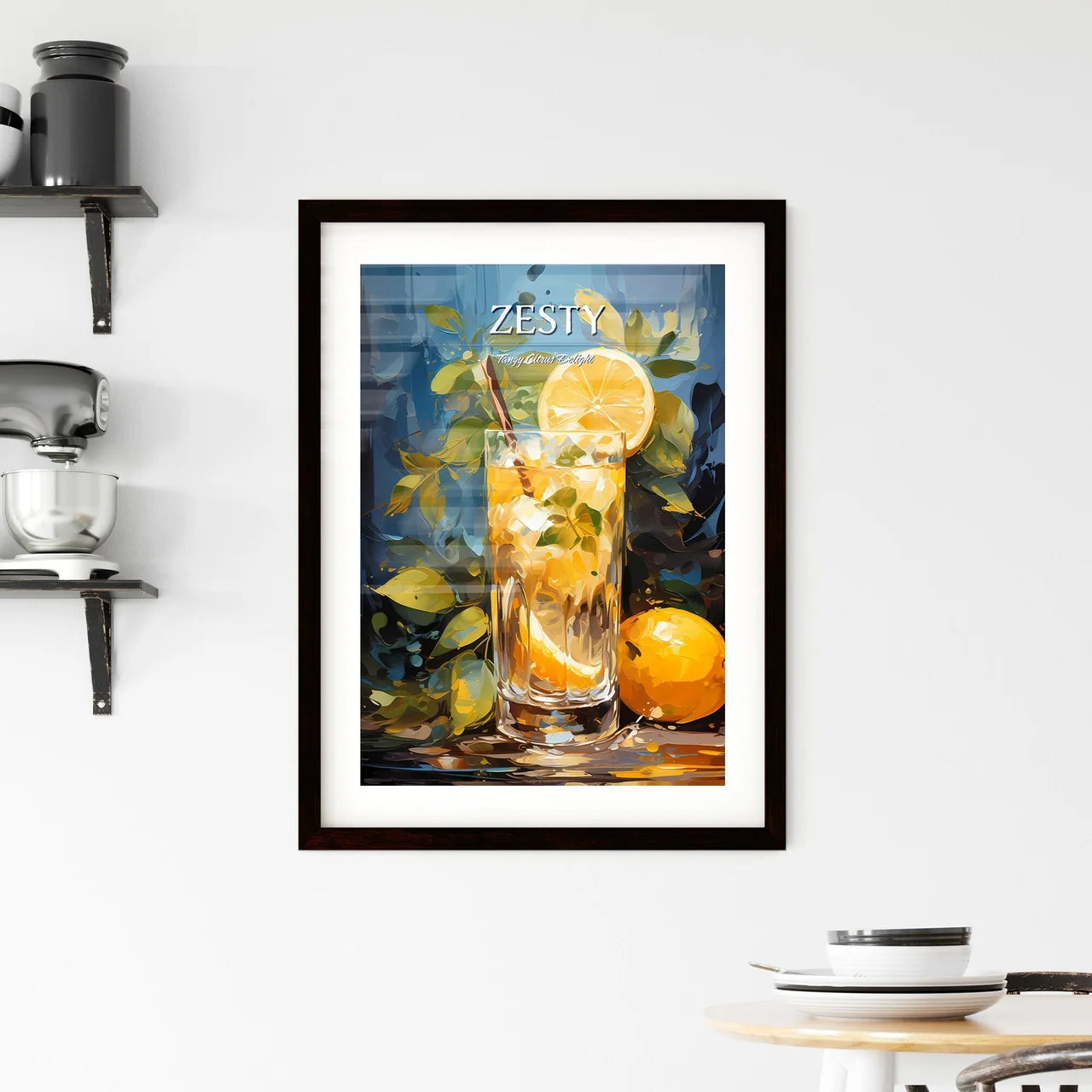 Lemoncello Cocktail - A Glass Of Lemonade Wi Framed Print