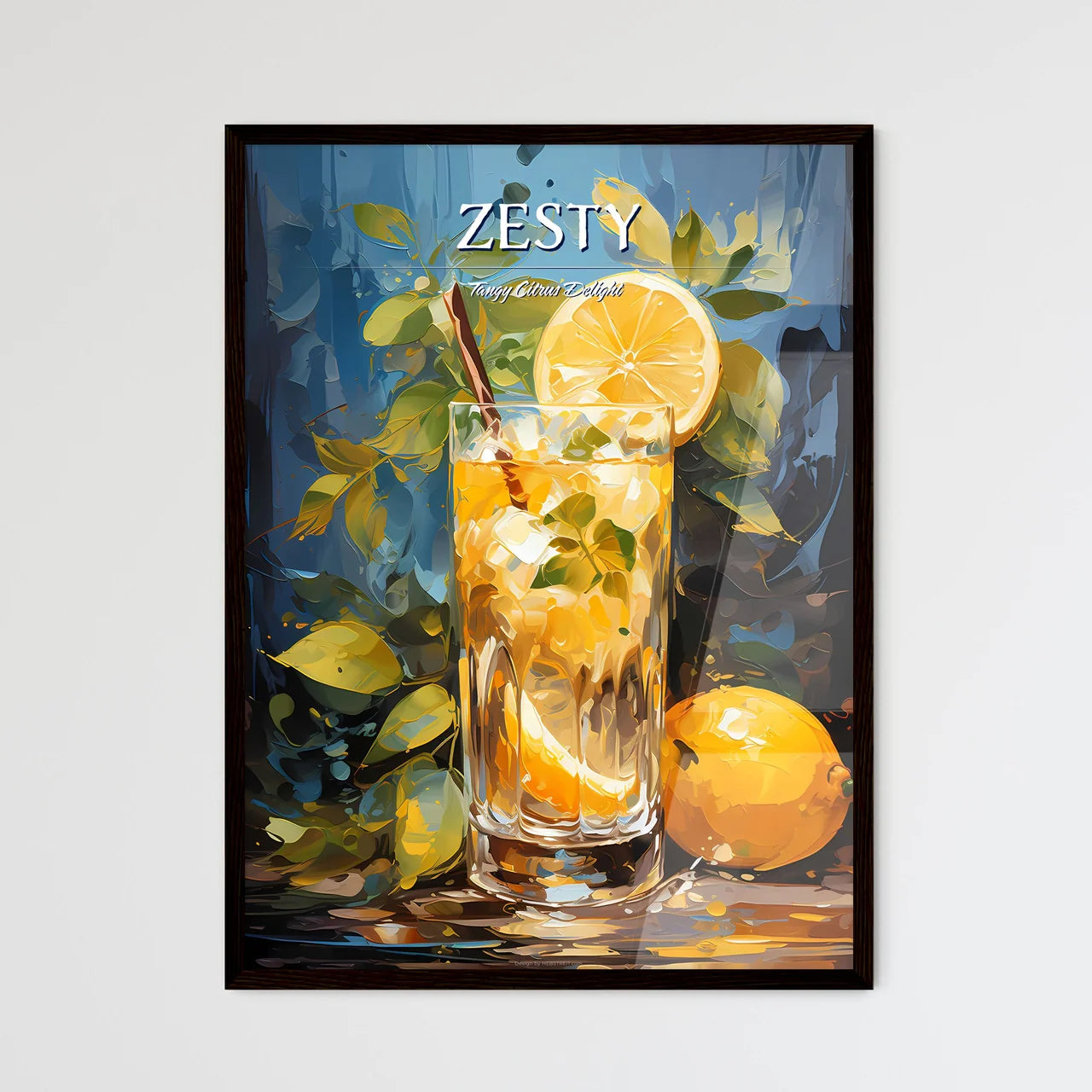 Lemoncello Cocktail - A Glass Of Lemonade Wi - Framed Art Print