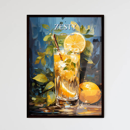 Lemoncello Cocktail - A Glass Of Lemonade Wi - Framed Art Print