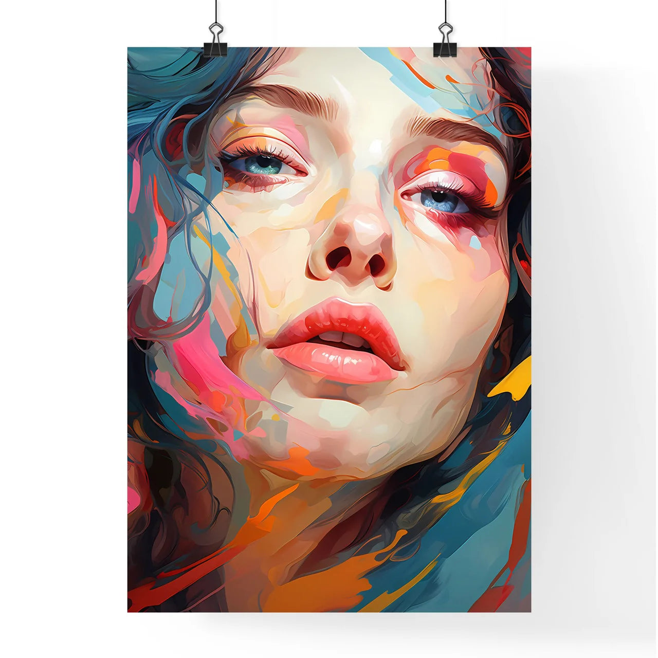 Line Drawing Art - A Woman With Poster