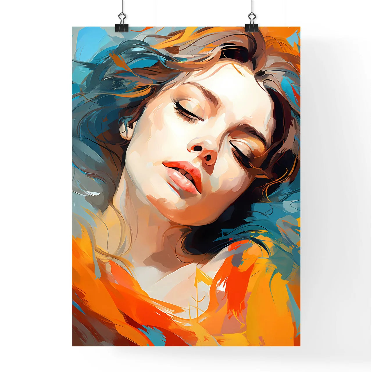 Line Drawing Art - A Woman With Poster