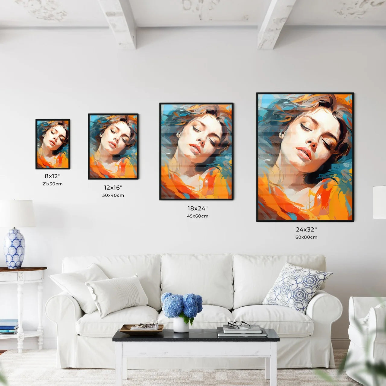 Line Drawing Art - A Woman With - Kitchen Hangings