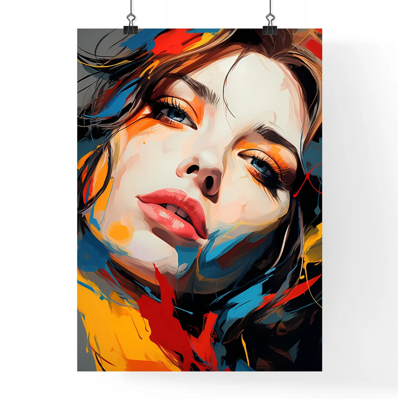 Line Drawing Art - A Woman With Poster