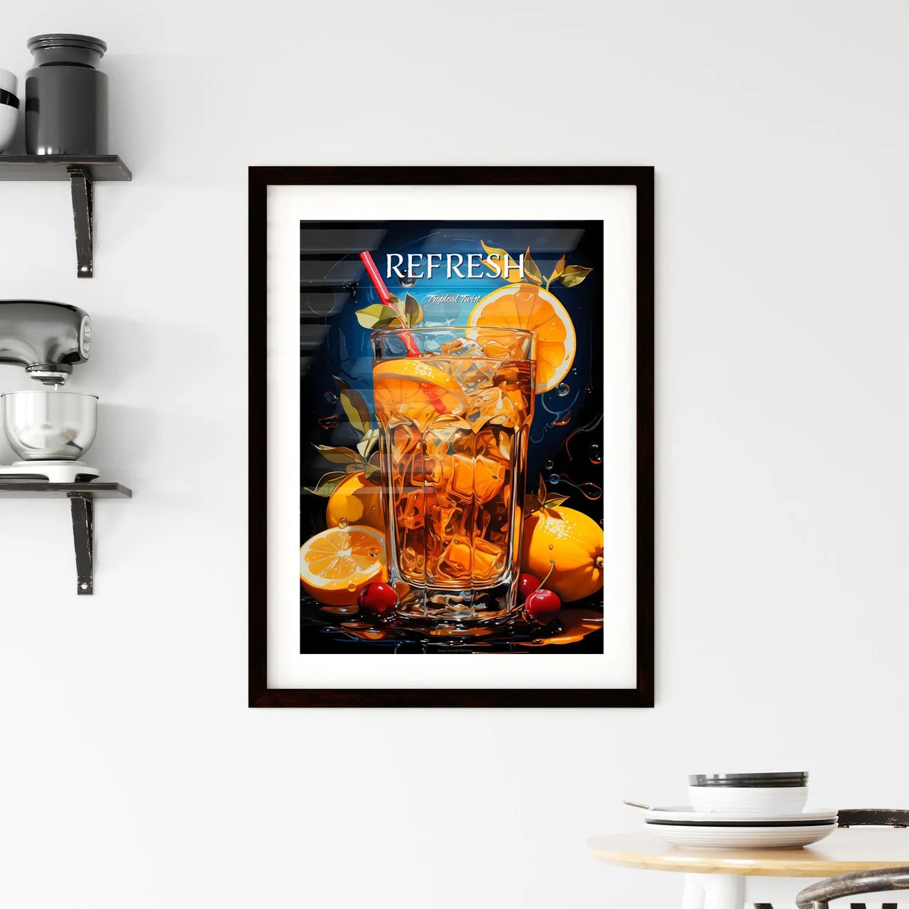 Long Island Iced Tea - A Glass Of Ice Tea Wi Framed Print