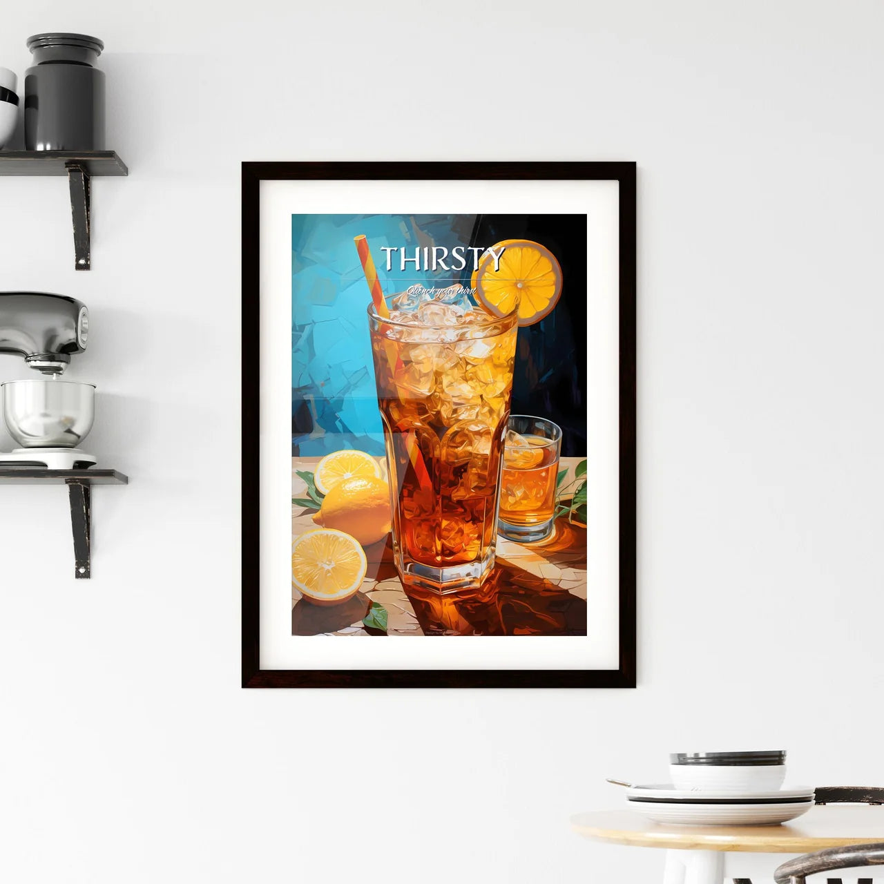 Long Island Iced Tea - A Glass Of Ice Tea Wi Framed Print