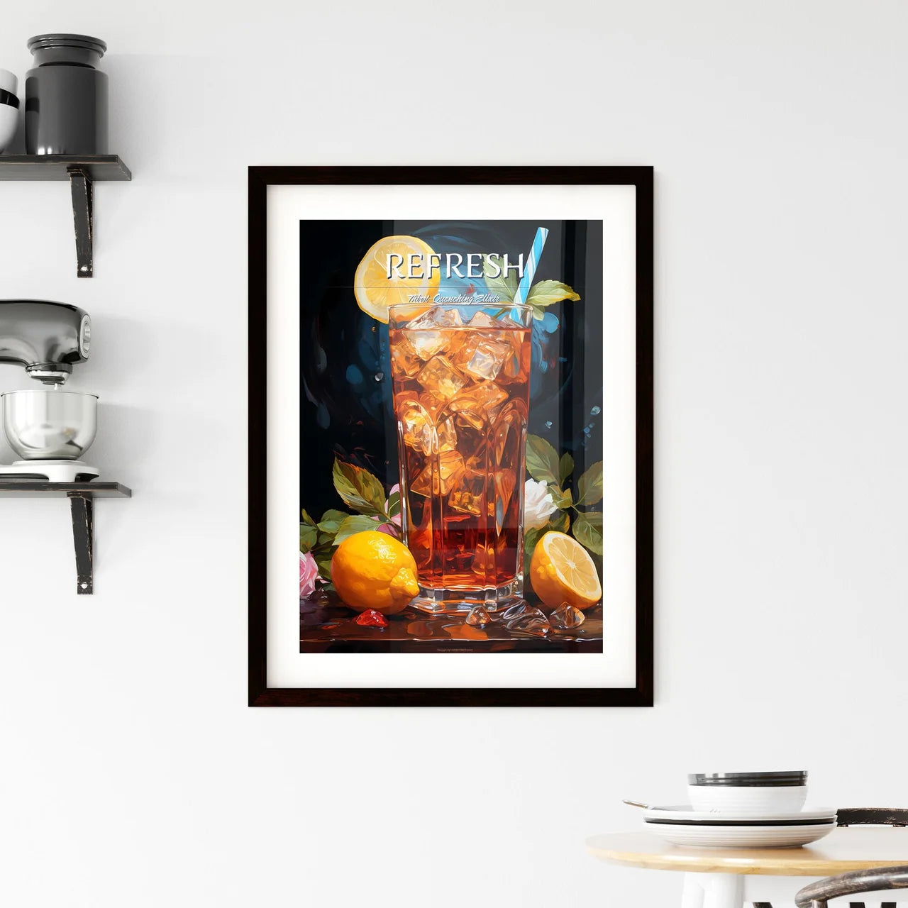Long Island Iced Tea - A Glass Of Ice Tea Wi Framed Print