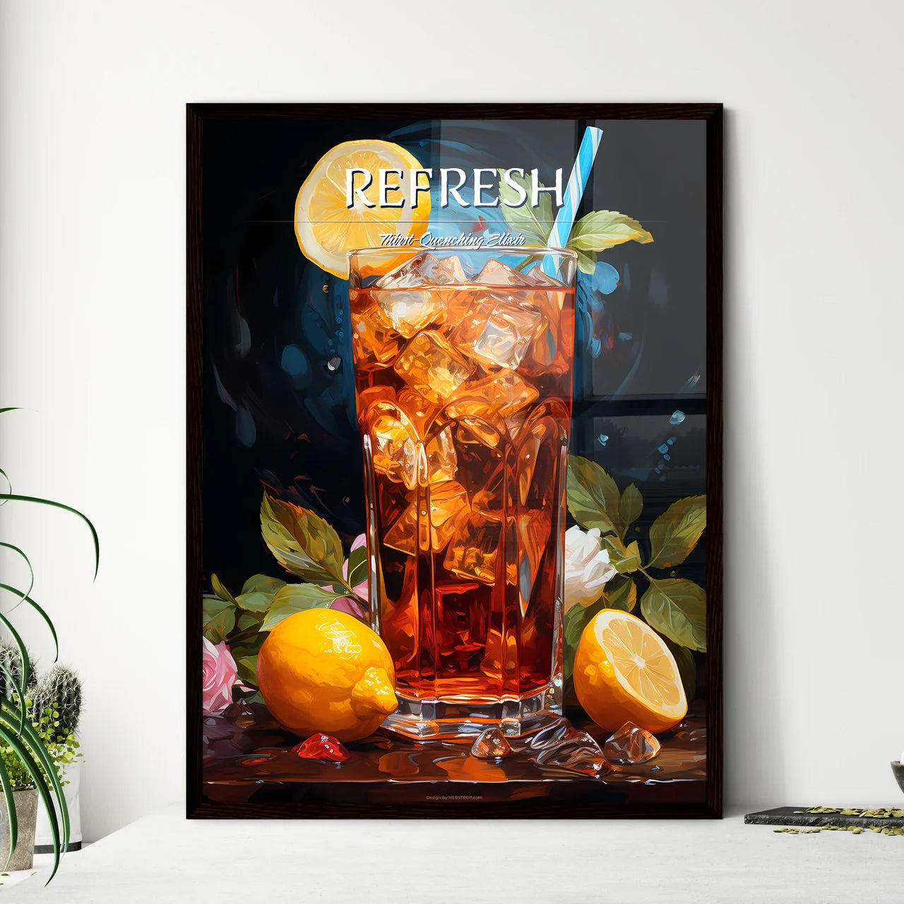 Long Island Iced Tea - A Glass Of Ice Tea Wi - Framed Art Print