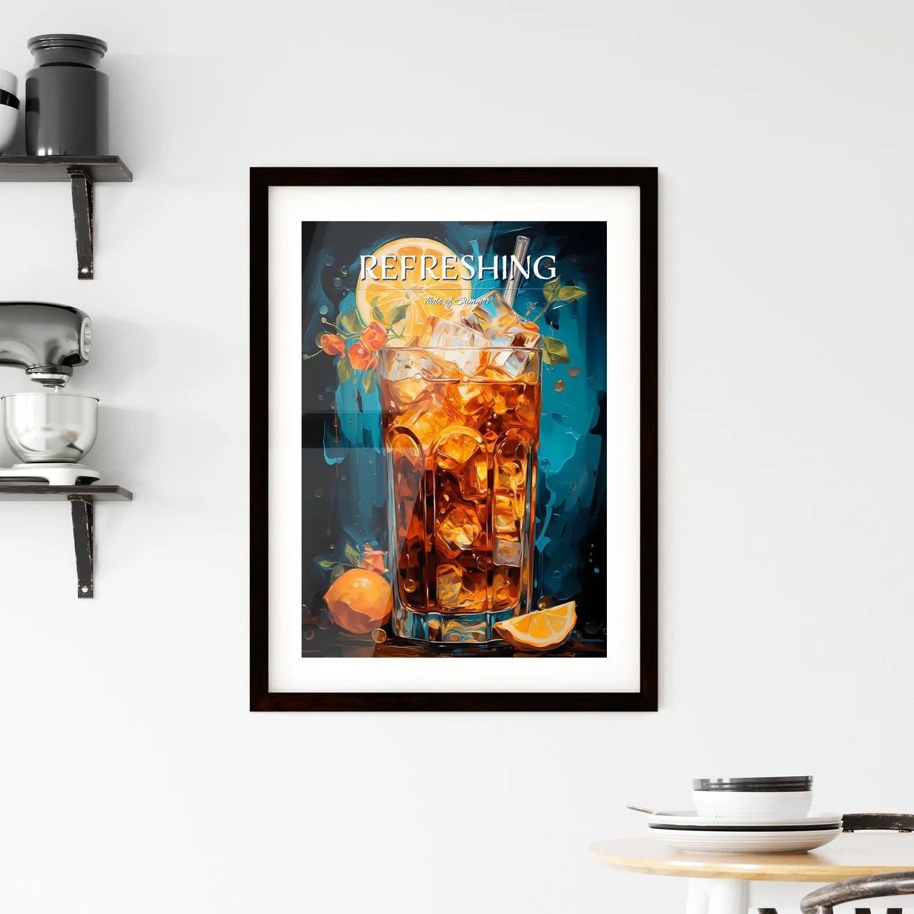 Long Island Iced Tea - A Glass Of Ice Tea Wi Framed Print