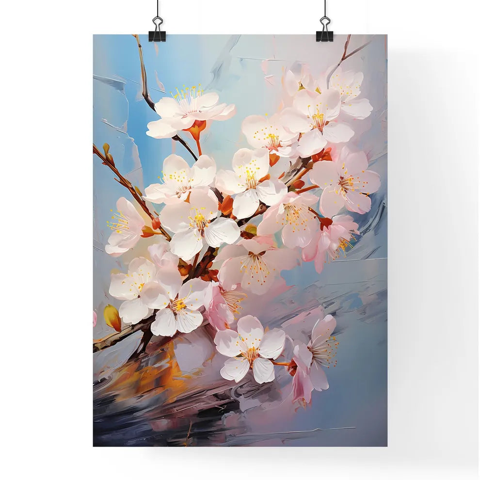 Macro Of Cherry Flowers In Soft Focus - A Cl Poster