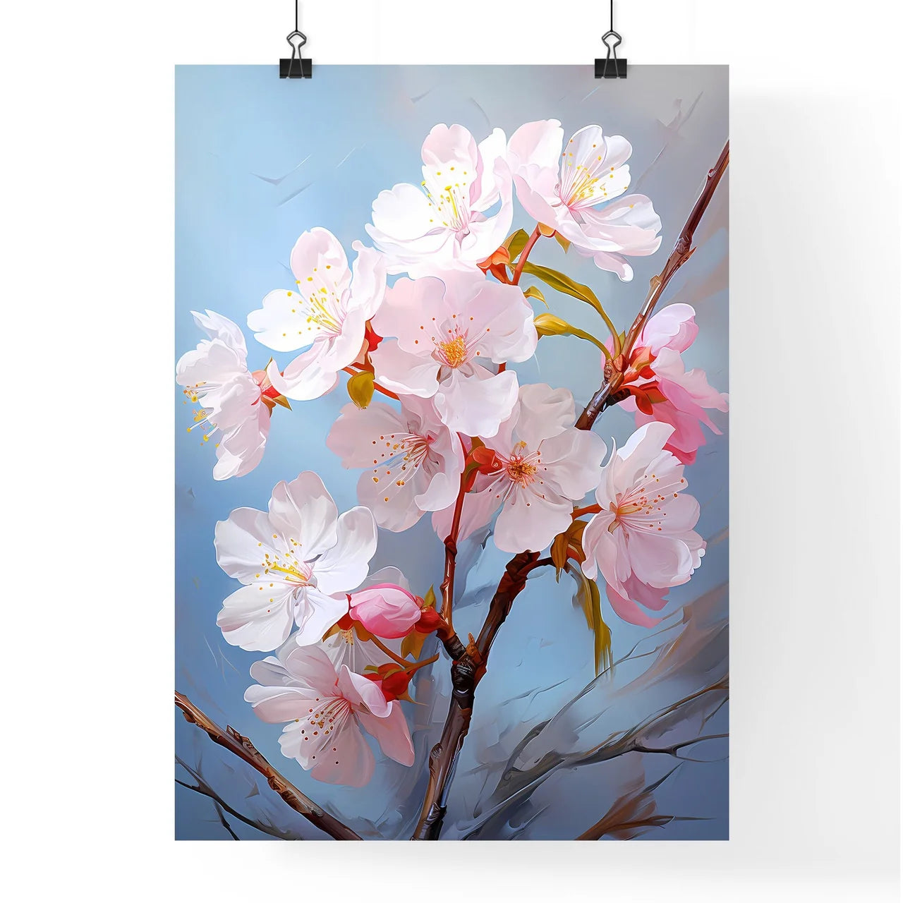 Macro Of Cherry Flowers In Soft Focus - A Cl Poster