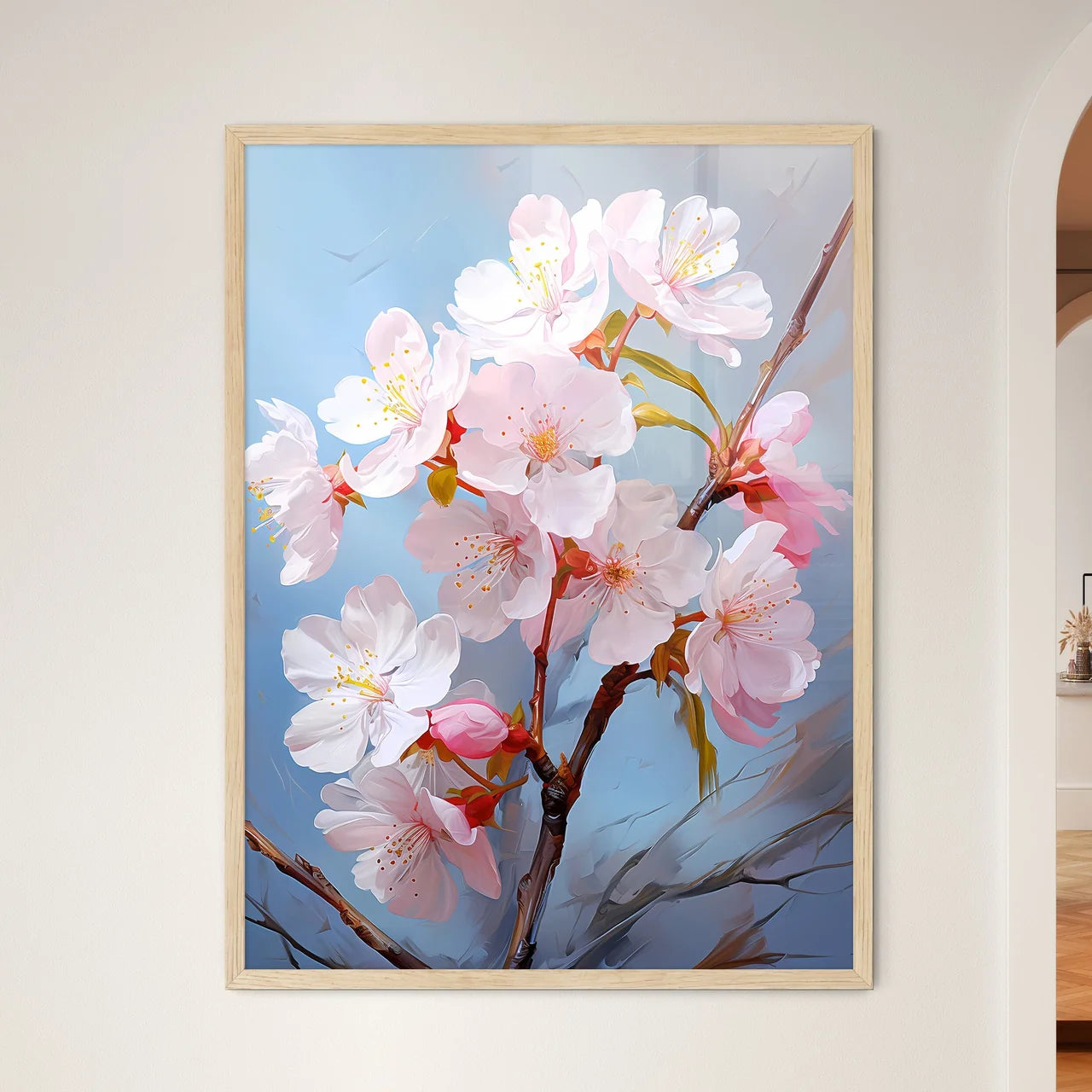 Macro Of Cherry Flowers In Soft Focus - A Cl - Framed Art Print