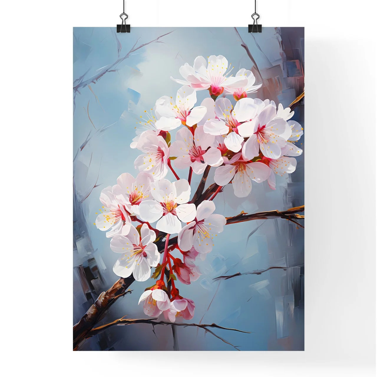 Macro Of Cherry Flowers In Soft Focus - A Cl Poster