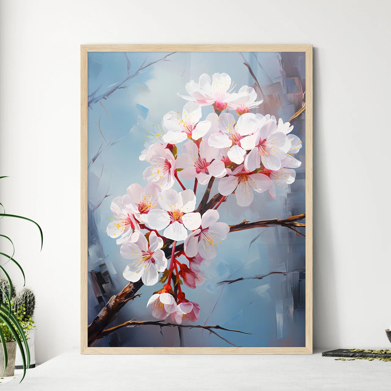 Macro Of Cherry Flowers In Soft Focus - A Cl - Framed Art Print