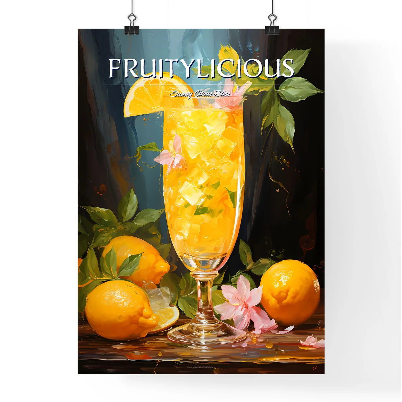 Mango Mimosa Cocktail - A Glass Of Orange Ju Poster