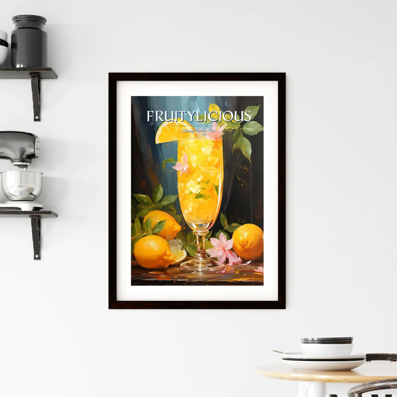 Mango Mimosa Cocktail - A Glass Of Orange Ju Framed Print