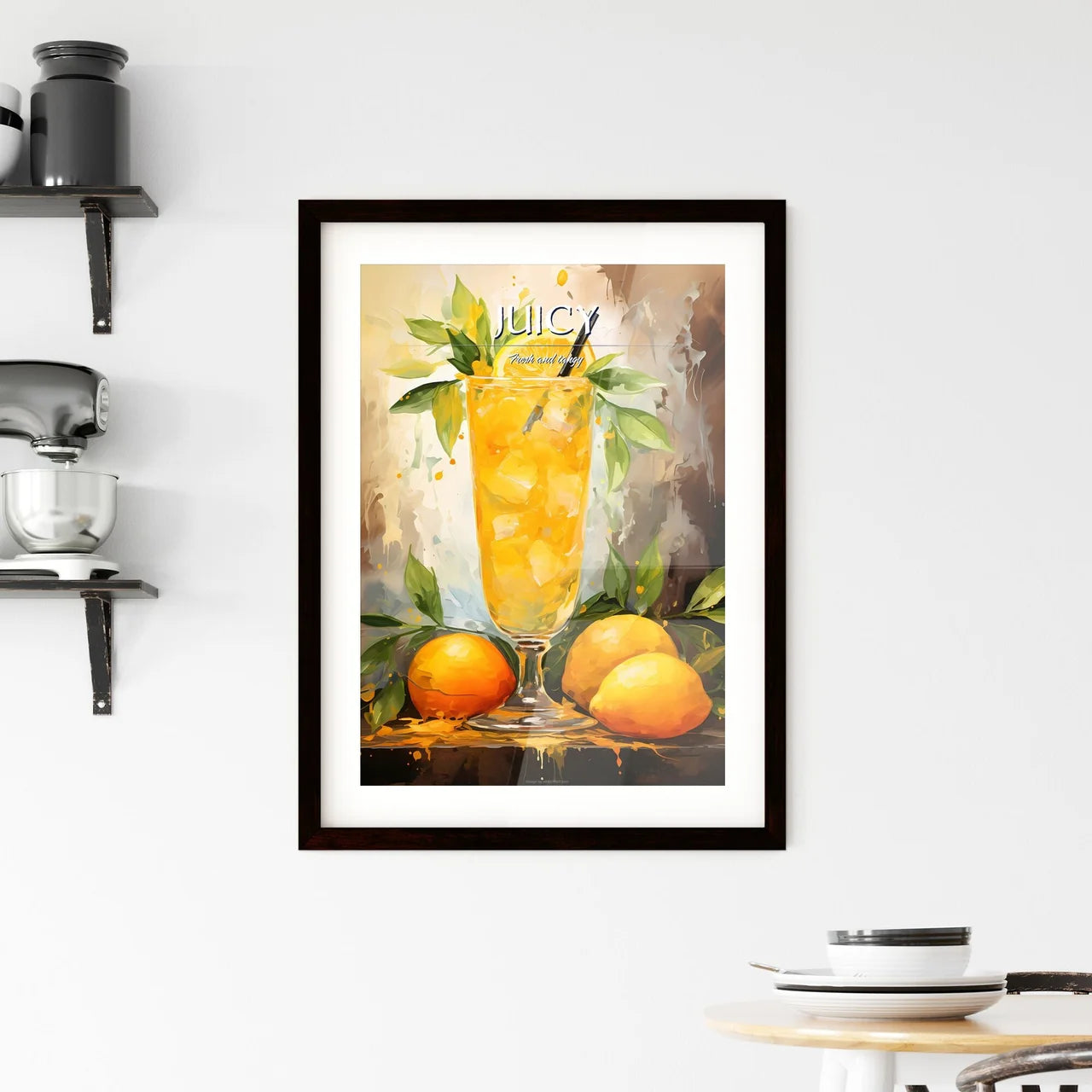 Mango Mimosa Cocktail - A Glass Of Orange Ju Framed Print