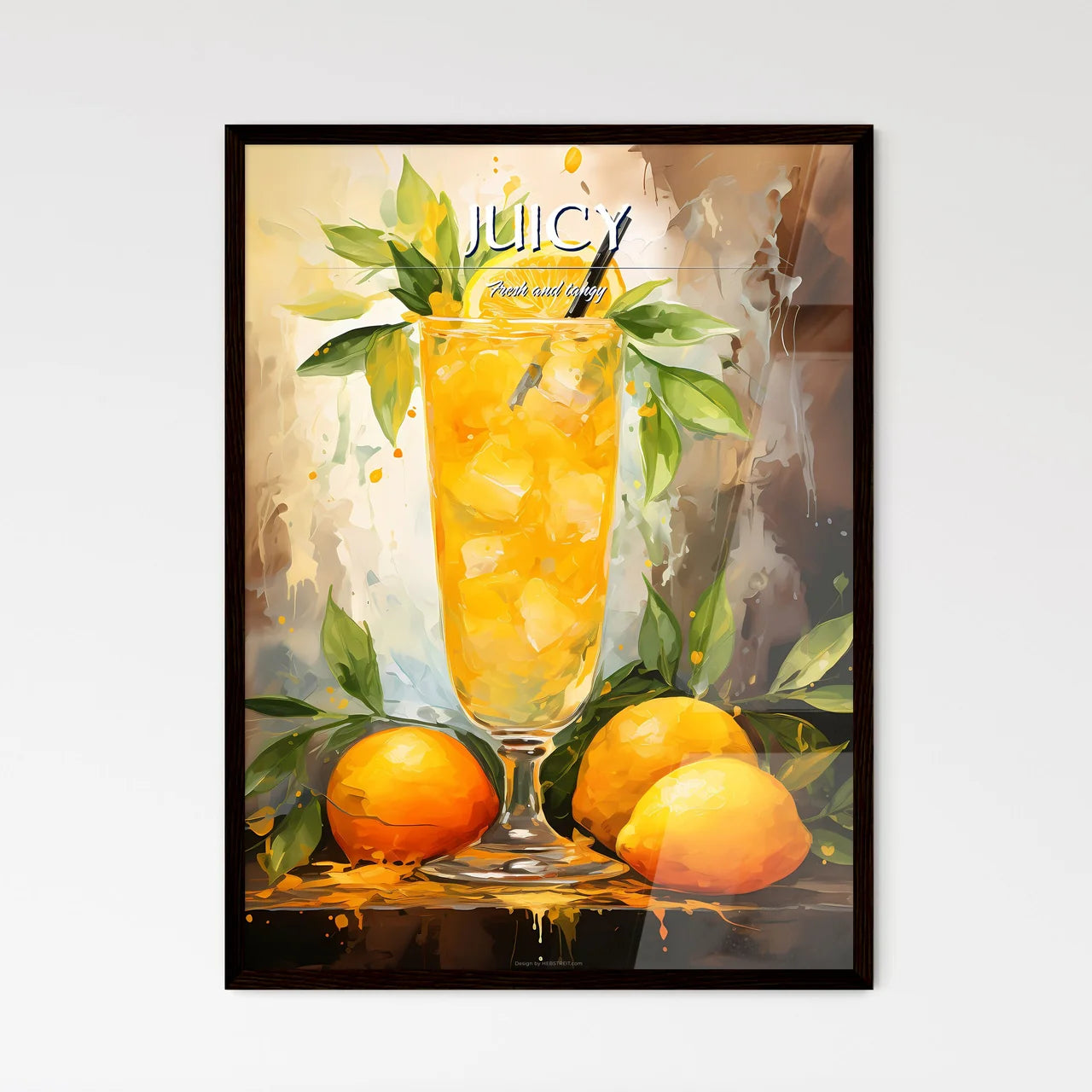 Mango Mimosa Cocktail - A Glass Of Orange Ju - Framed Art Print