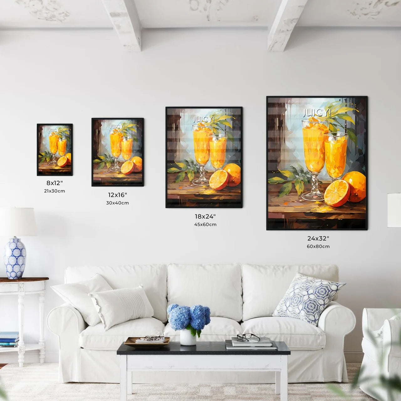 Mango Mimosa Cocktail - A Painting Of Two Gl - Kitchen Hangings