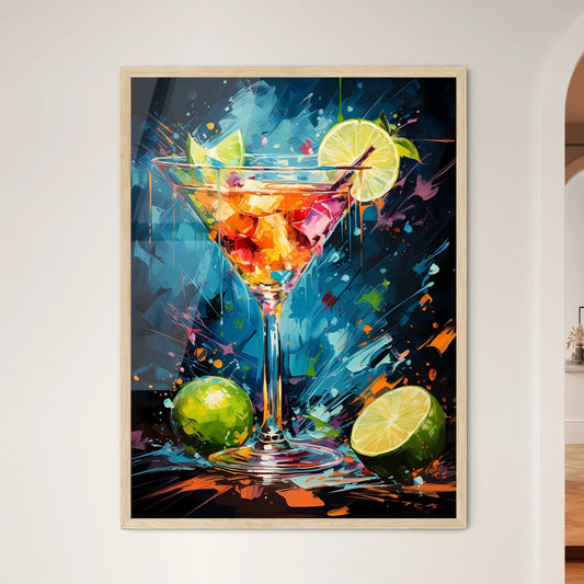 Margarita Cocktail - A Painting O - Framed Art Print