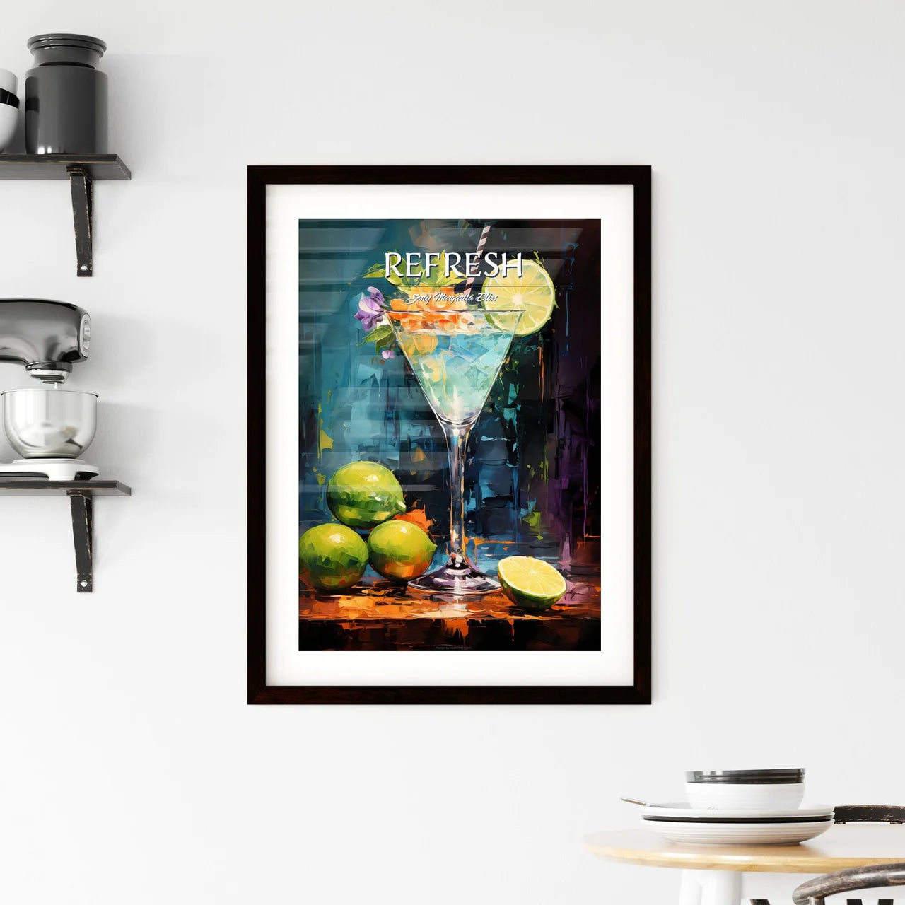 Margarita Cocktail - A Glass With A Drink An Framed Print