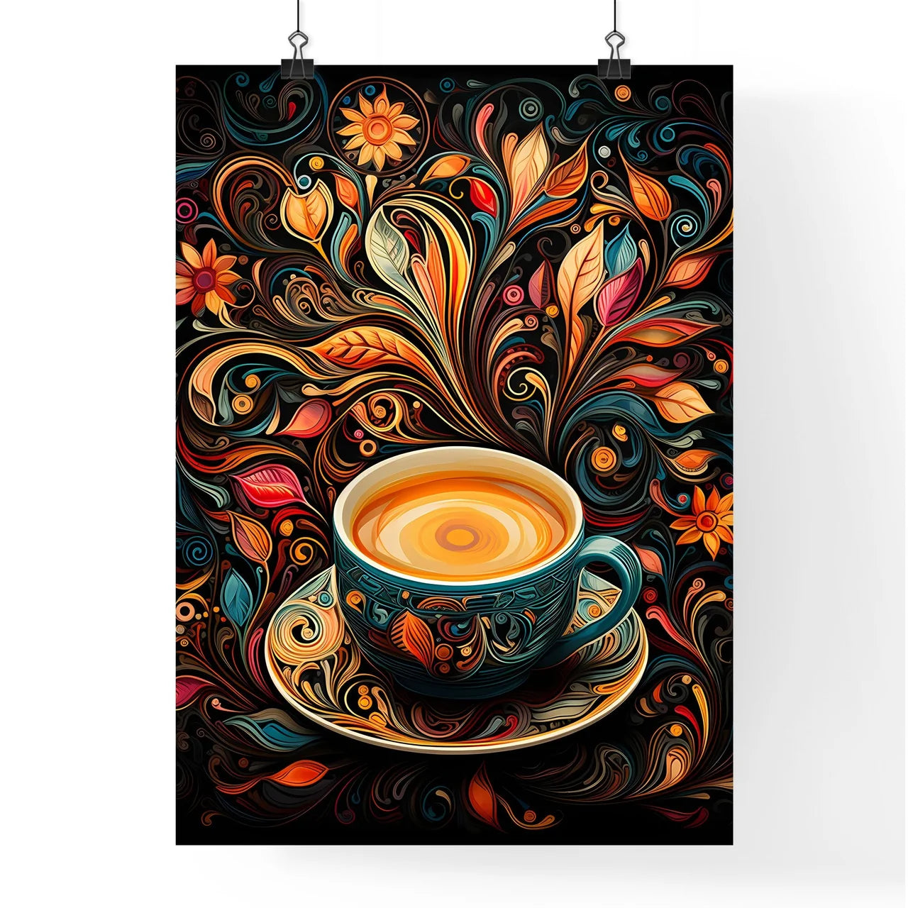 Mexican Coffee - A Tea Cup Wi Poster
