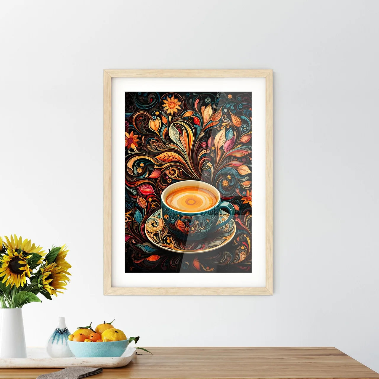 Mexican Coffee - A Tea Cup Wi Framed Print