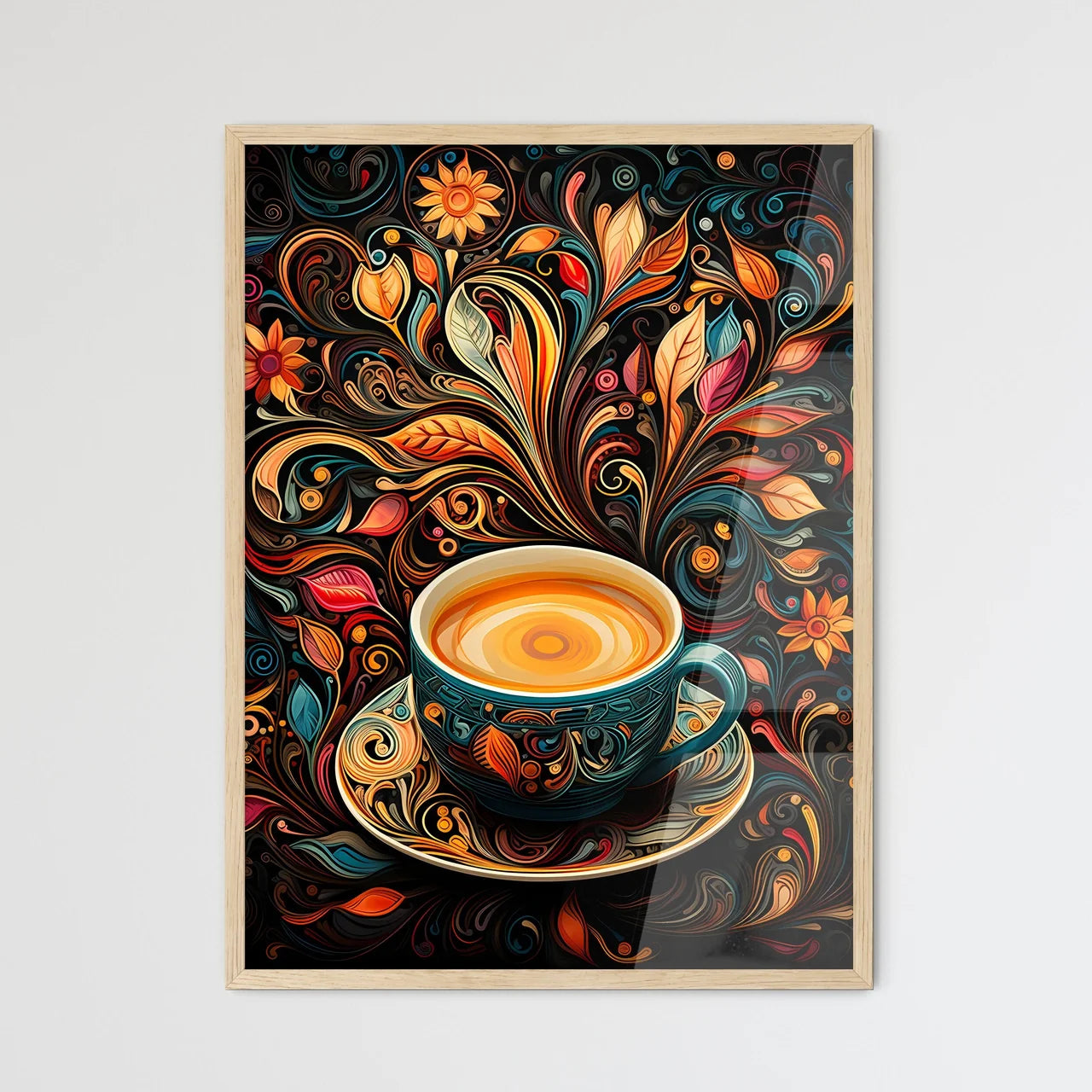 Mexican Coffee - A Tea Cup Wi - Framed Art Print
