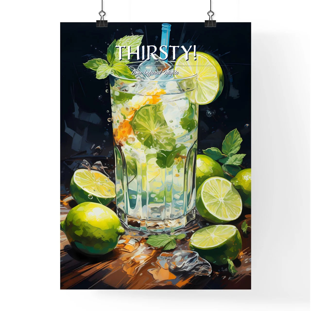 Mojito Is A Traditional Cuban Punch - A Glas Poster
