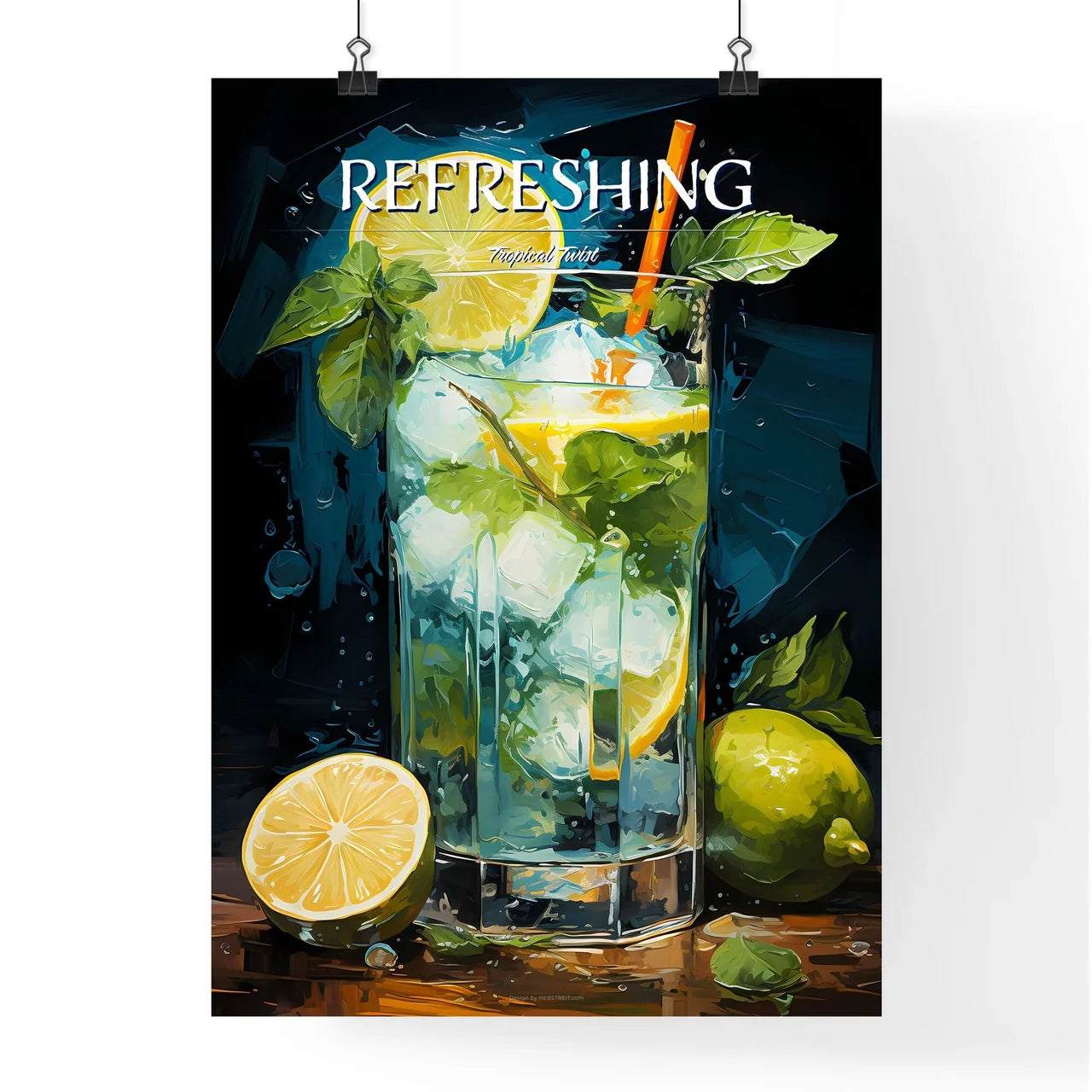 Mojito Is A Traditional Cuban Punch - A Glas Poster