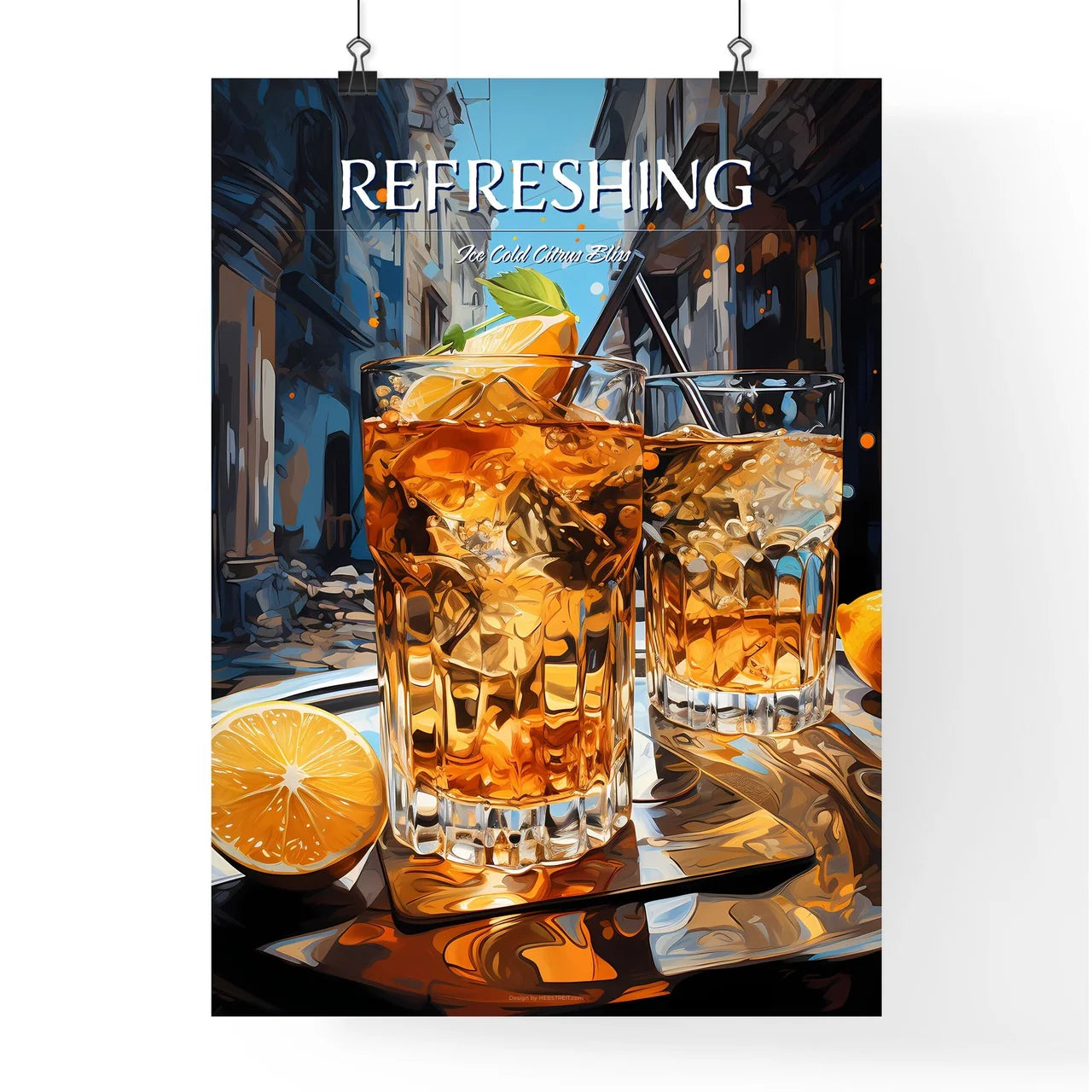 Moscow Mule - Two Glasses Of Ice Tea W Poster