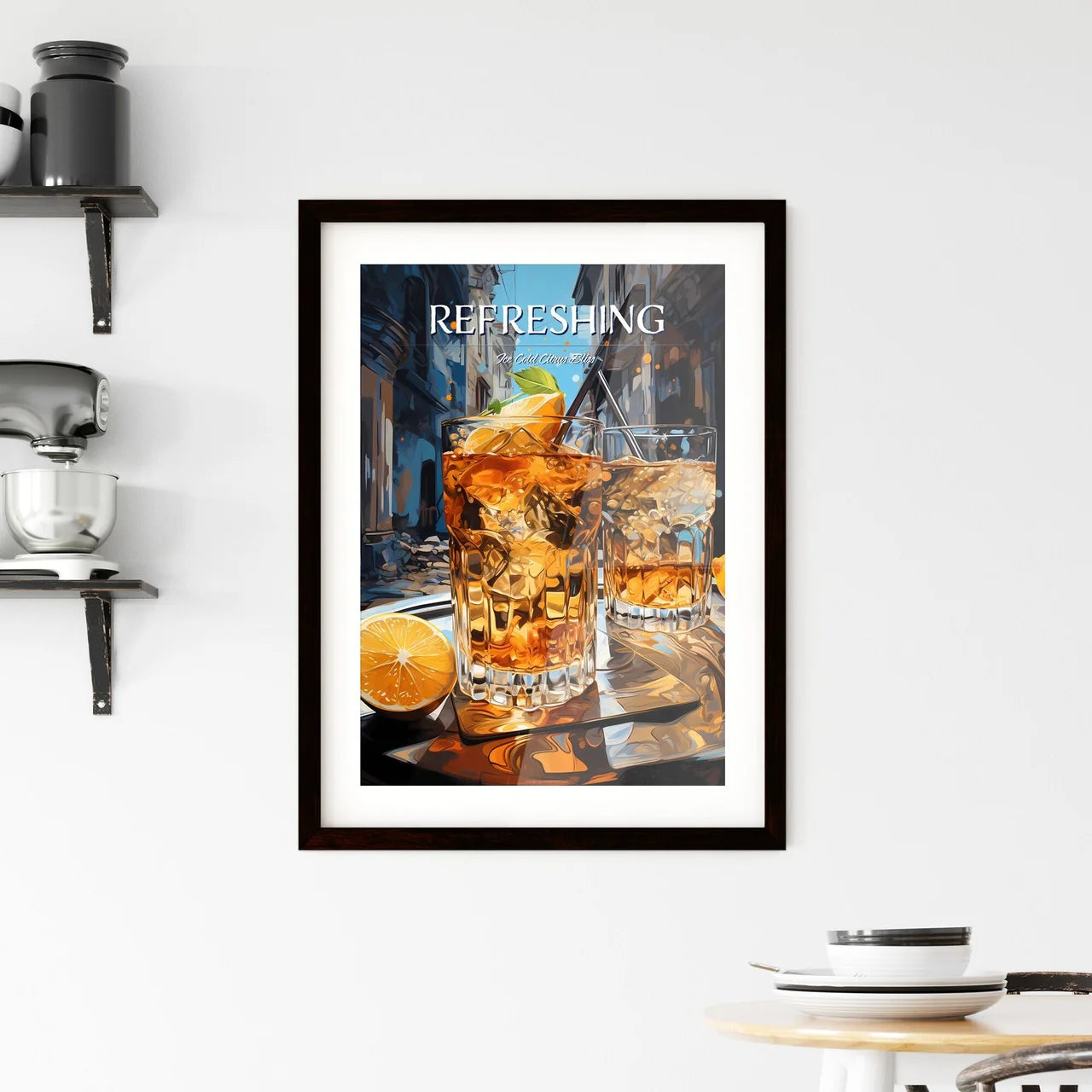 Moscow Mule - Two Glasses Of Ice Tea W Framed Print