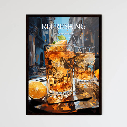 Moscow Mule - Two Glasses Of Ice Tea W - Framed Art Print