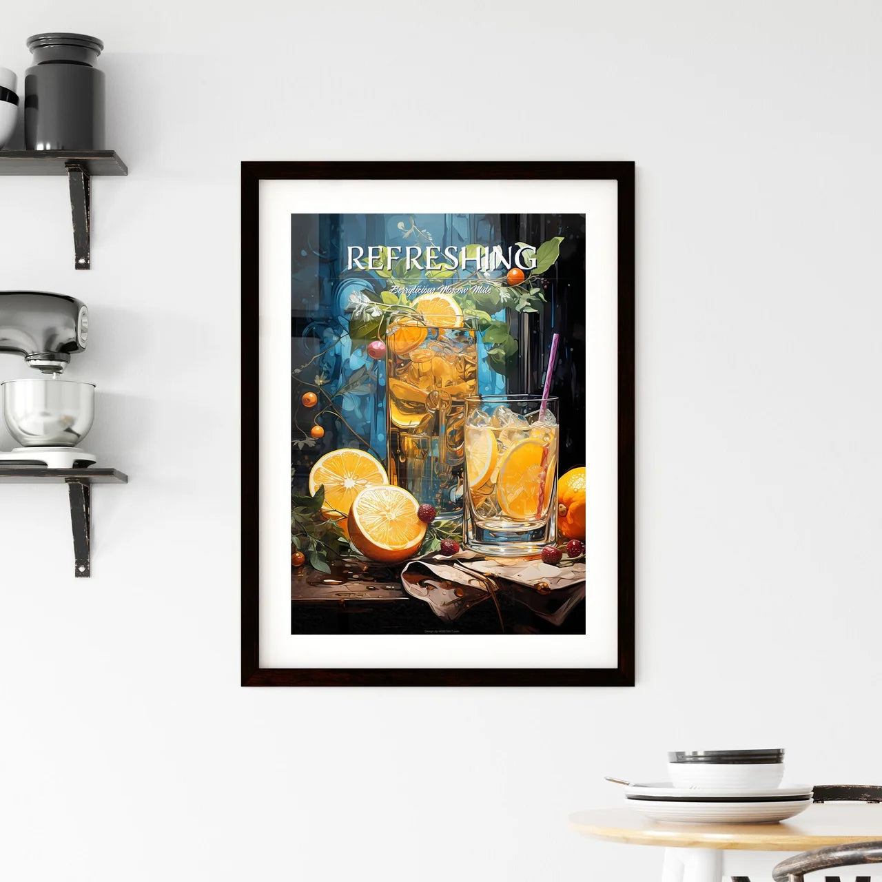 Moscow Mule - A Glass Of Ice Tea With  Framed Print