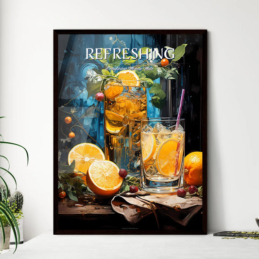 Moscow Mule - A Glass Of Ice Tea With  - Framed Art Print