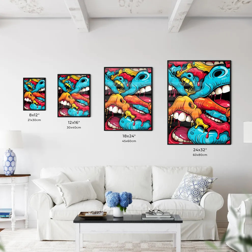 Mouth Pop Art Seamless Pattern - A Group Of  - Kitchen Hangings