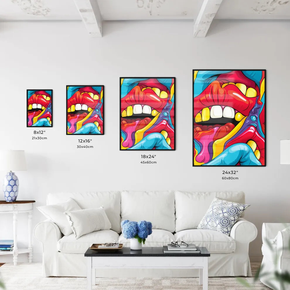 Mouth Pop Art Seamless Pattern - A Close Up  - Kitchen Hangings