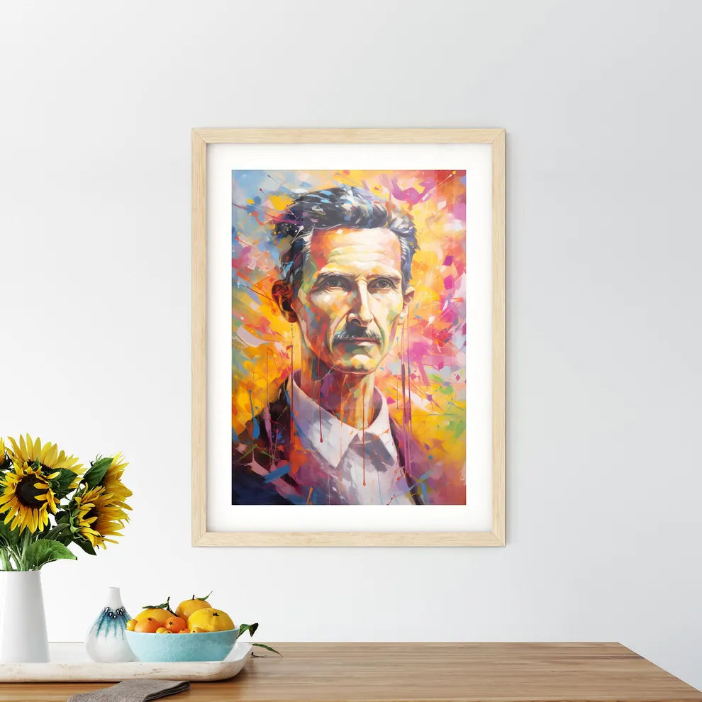 Nikola Tesla Portrait Illustration  Hangings