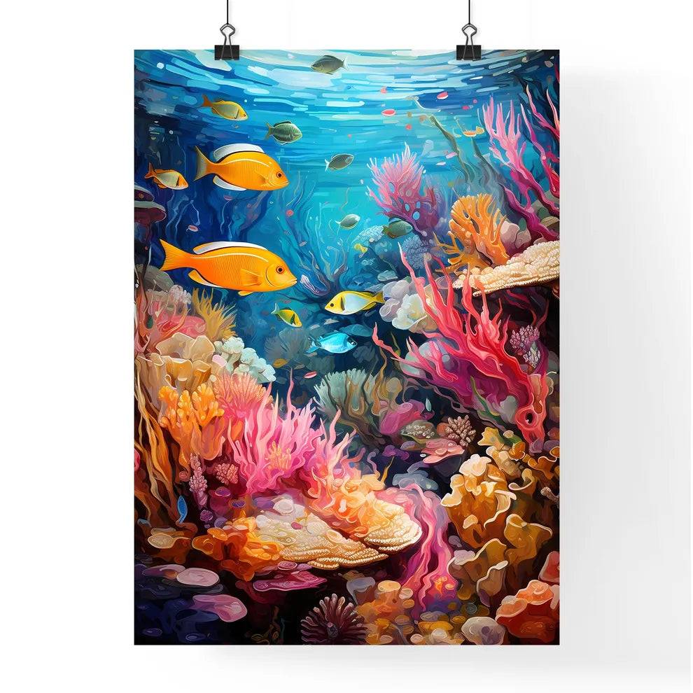 Ocean Coral And Fish Taken In The Red Sea  Poster