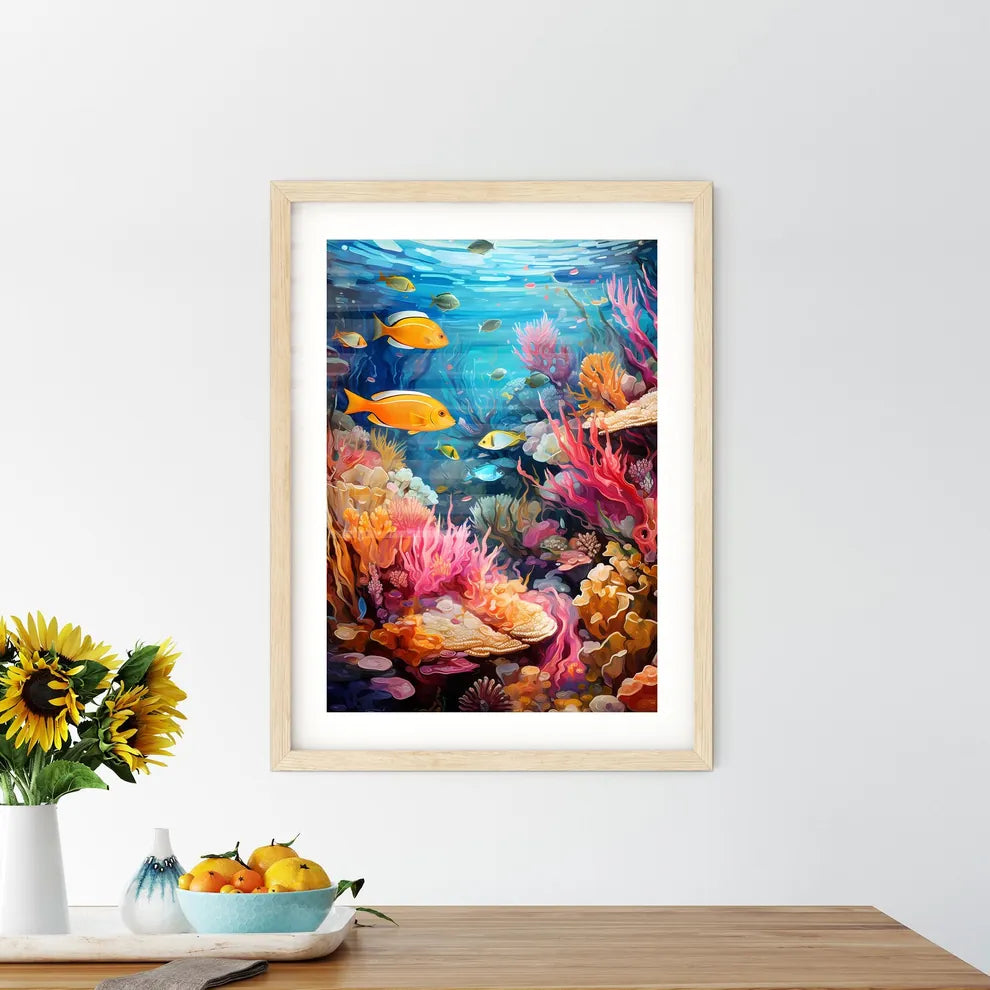 Ocean Coral And Fish Taken In The Red Sea  Framed Print