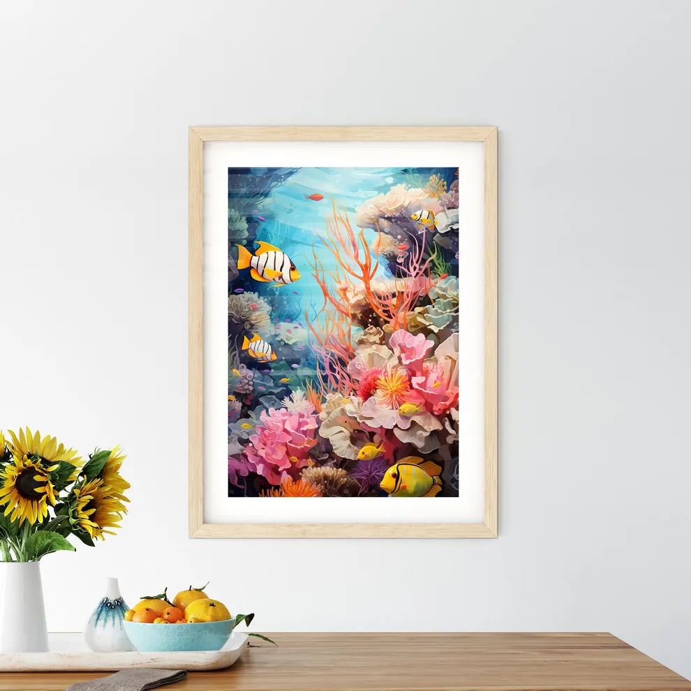 Ocean Coral And Fish Taken In The Red Sea  Framed Print