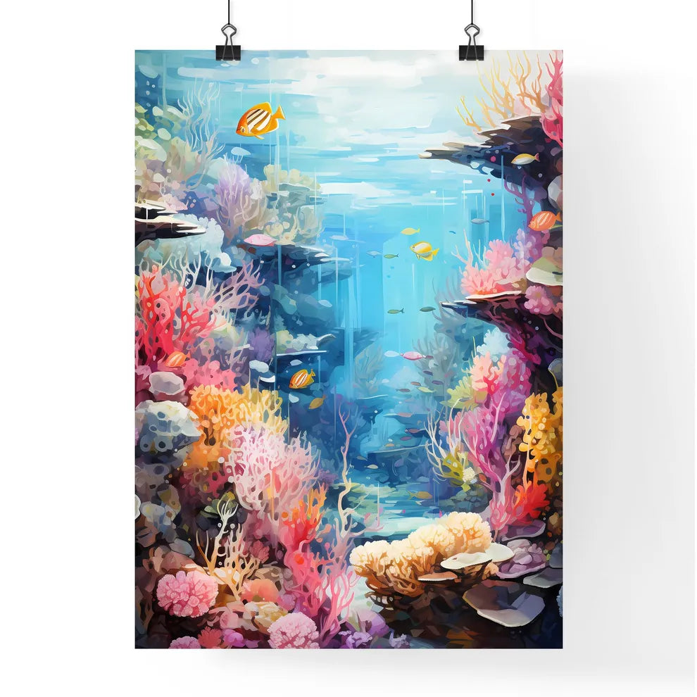 Ocean Coral And Fish Taken In The Red Sea  Poster