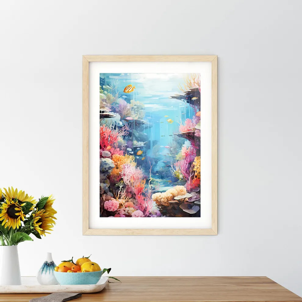 Ocean Coral And Fish Taken In The Red Sea  Framed Print