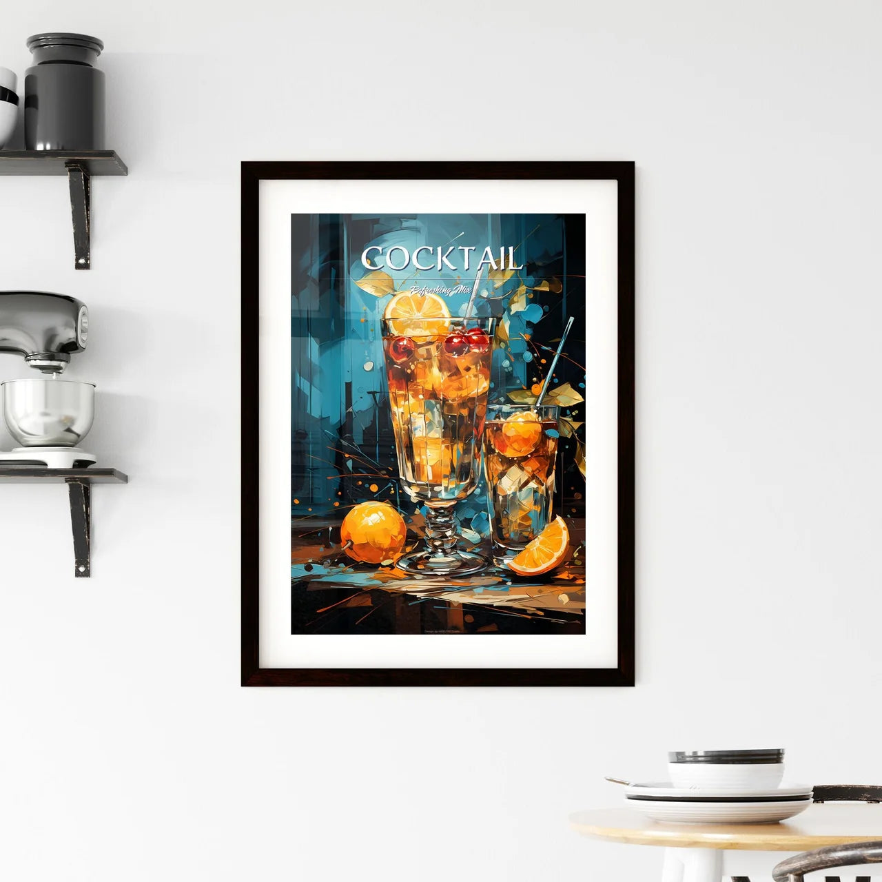 Old Fashioned Cocktail - A Painting Of A Dri Framed Print