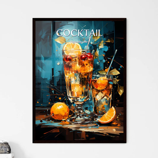 Old Fashioned Cocktail - A Painting Of A Dri - Framed Art Print